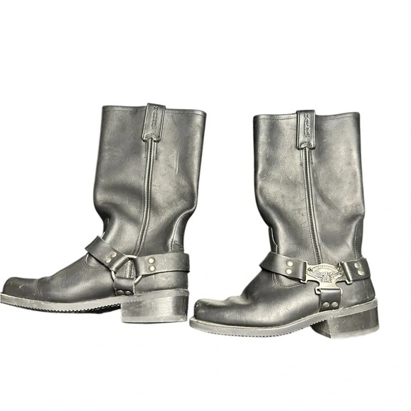 Harley Davidson Black Leather Harness Boot Size 6 - Picture 2 of 6